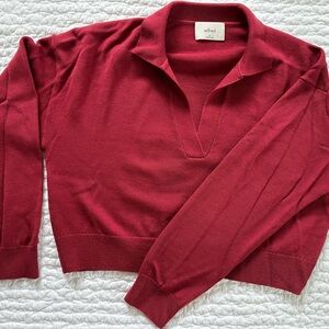 **Brand New** Aritzia Red Cropped Sweater